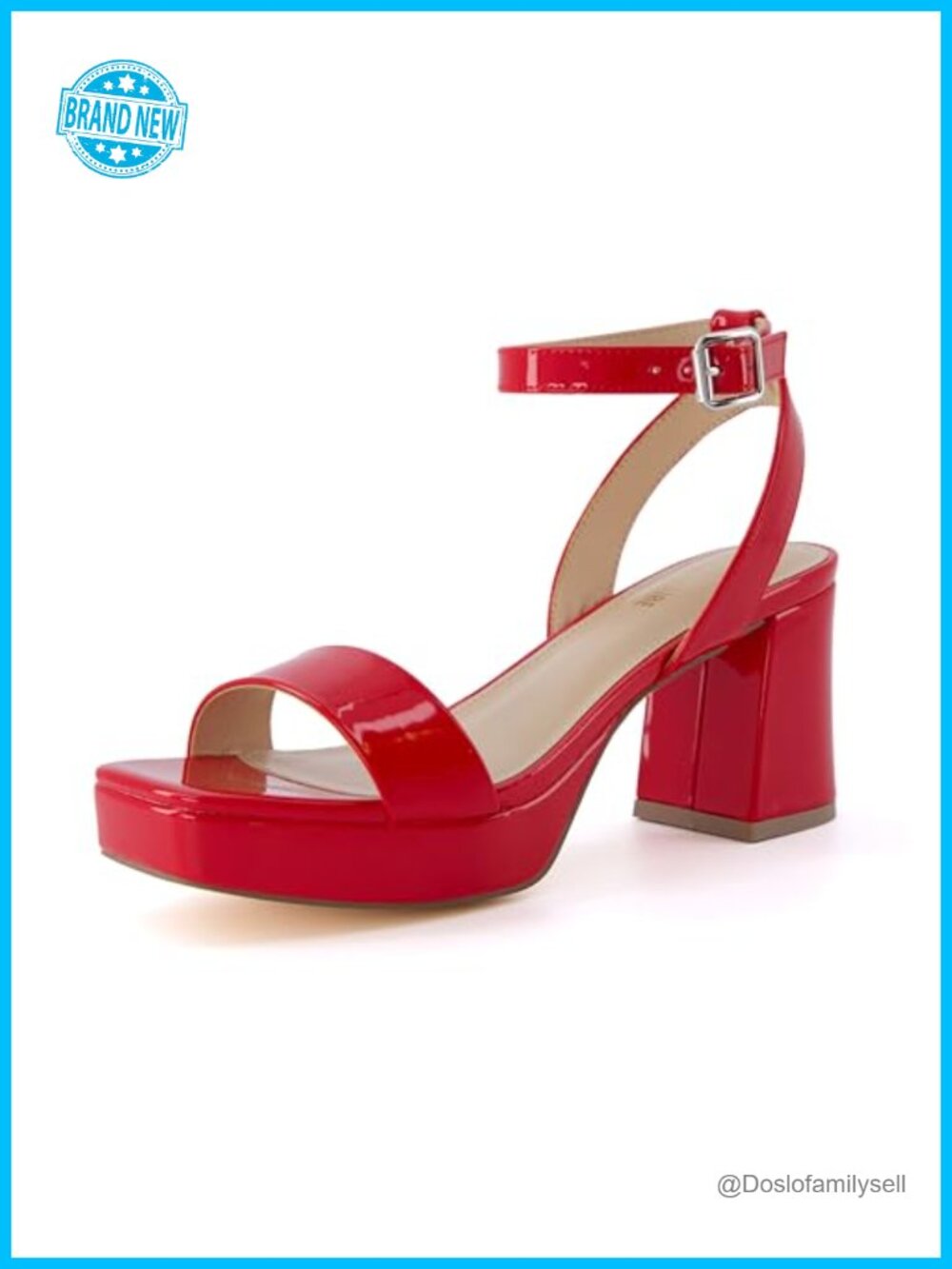 Cushionaire Women's Cherry Platform Dress Sandal Memory Foam Faux Leather